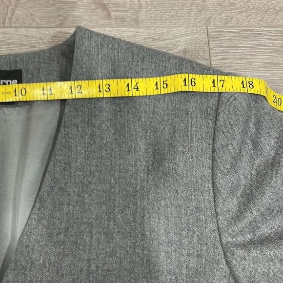 Vintage Liz Claiborne Collection Wool Single Button Gray Blazer Suit Jacket 10 - Picture 12 of 15